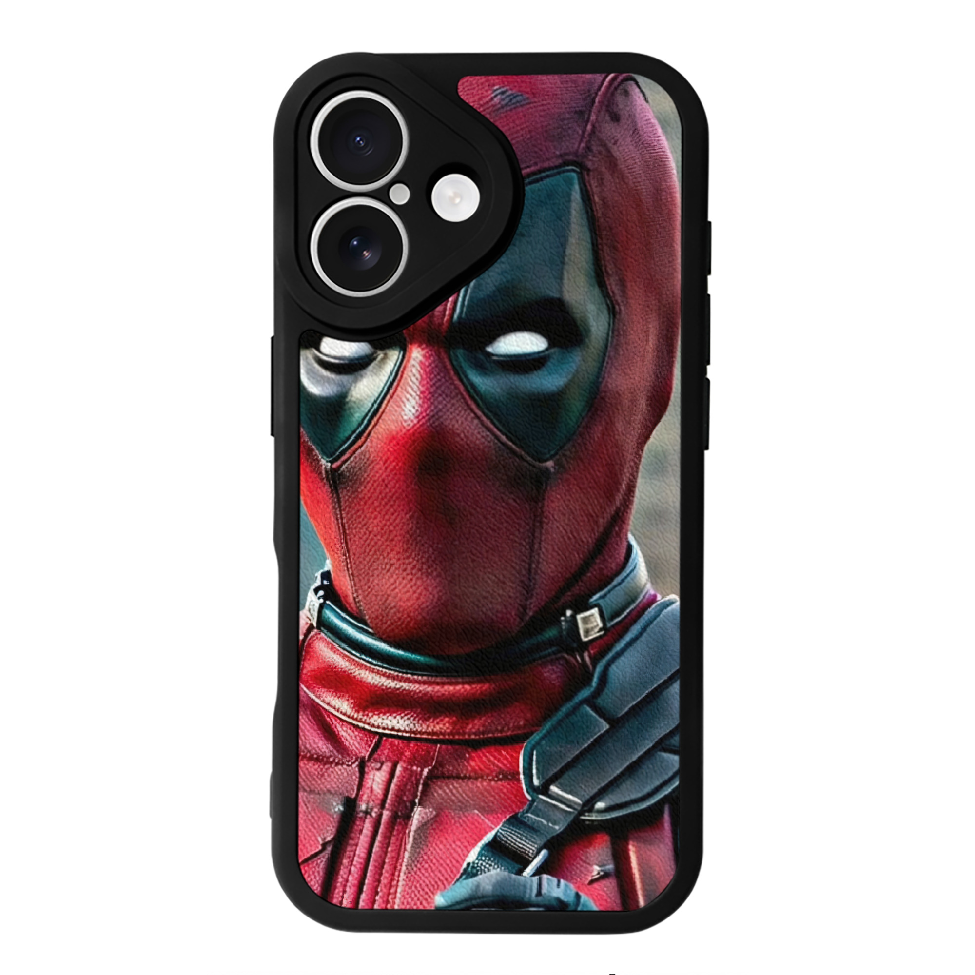 （画像用） Deadpool デッドプール 【iPhone 16シリーズ対応】シリコンスマホケース（レザー調） 材質：シリコン